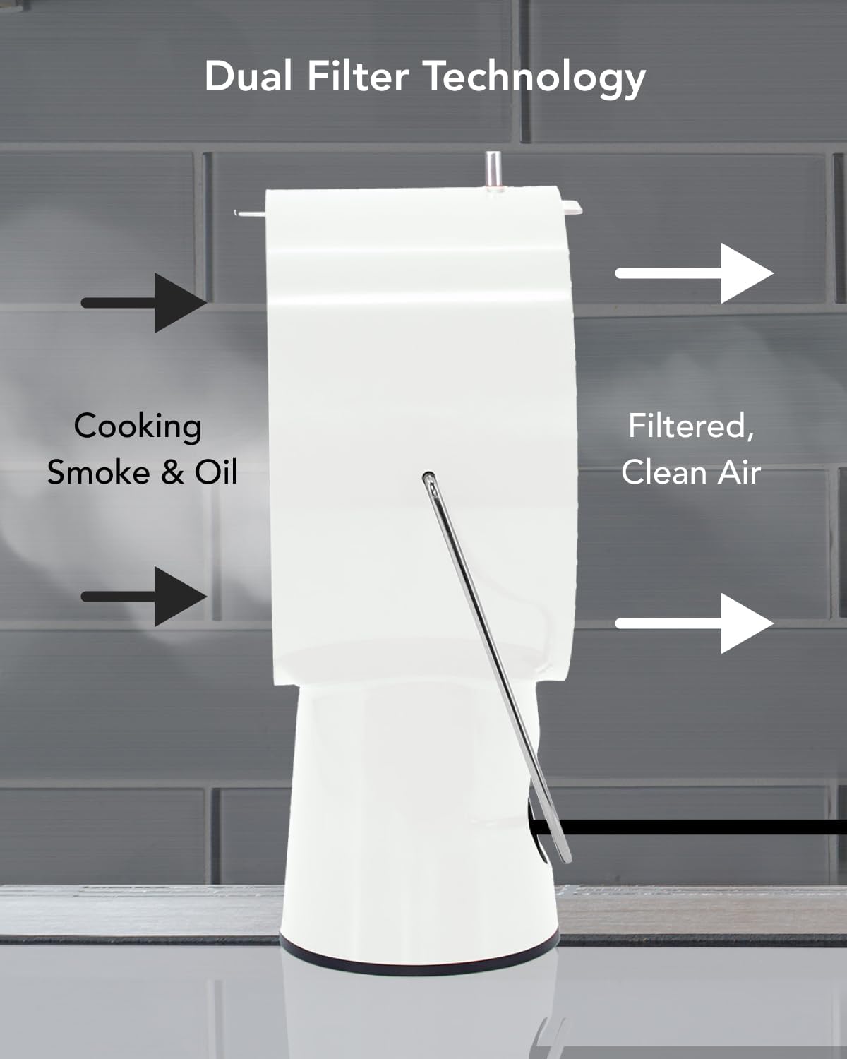 AirHood Campana extractora con cable  Extractor de cocina portátil con 5 filtros de aire de carbón activado y filtro de aceite de acero inoxidable