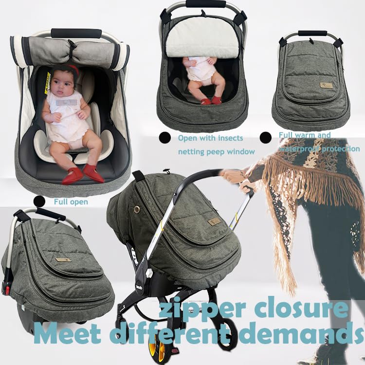 Fundas de asiento de automóvil para bebés de invierno, cubierta de asiento de automóvil para bebé, resistente al agua, protector universal para