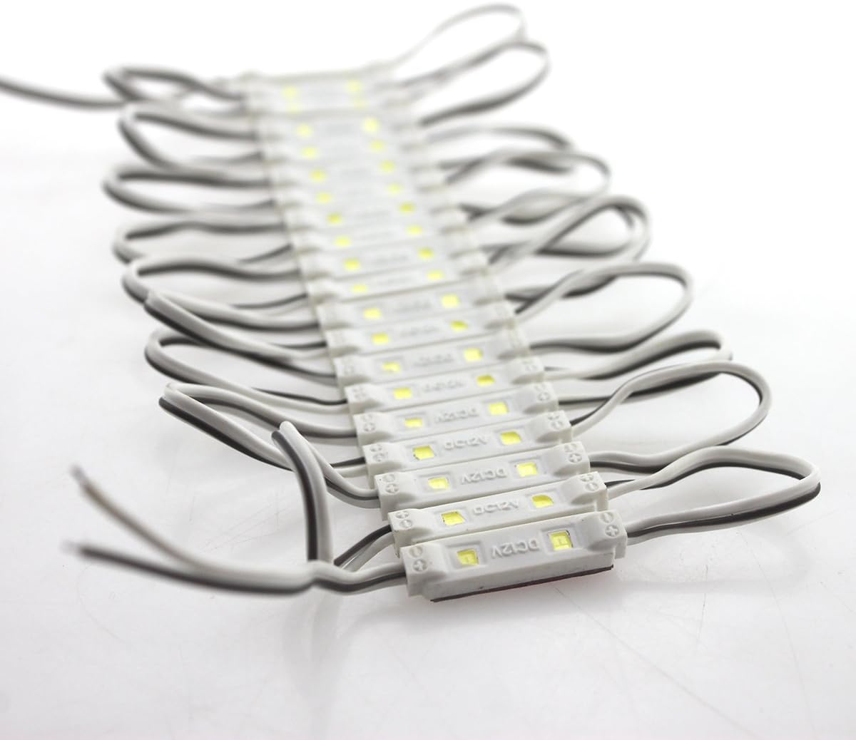 REXTiN Super Bright 200pcs 2835 2 LED módulo 80-90LM por módulo impermeable luz decorativa para letreros de letras publicitarias con cinta adhesiva