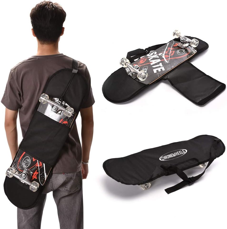ChromeWheels Patineta de 31 pulgadas, patineta de doble patada, tabla Cruiser Longboard de 8 capas de arce para niños y principiantes