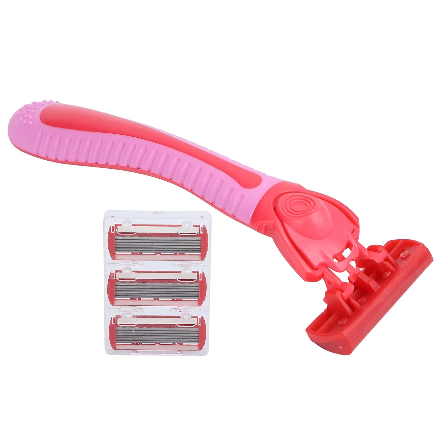 Maquinillas de afeitar para mujer, tira de lubricación, reutilizables, afeitadoras, hoja de detección elástica con 3 cuchillas para axila
