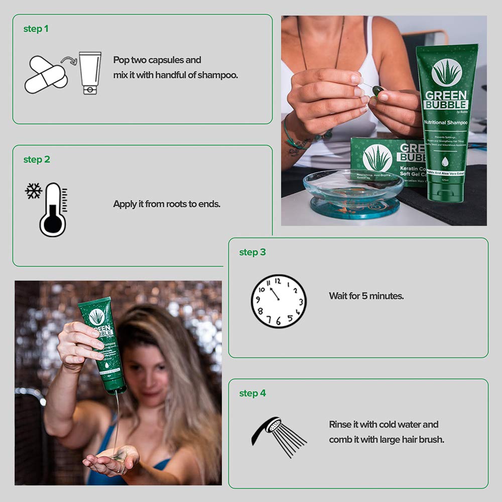 Bubbly – Set de crecimiento del cabello Green Bubble (paquete de 3)