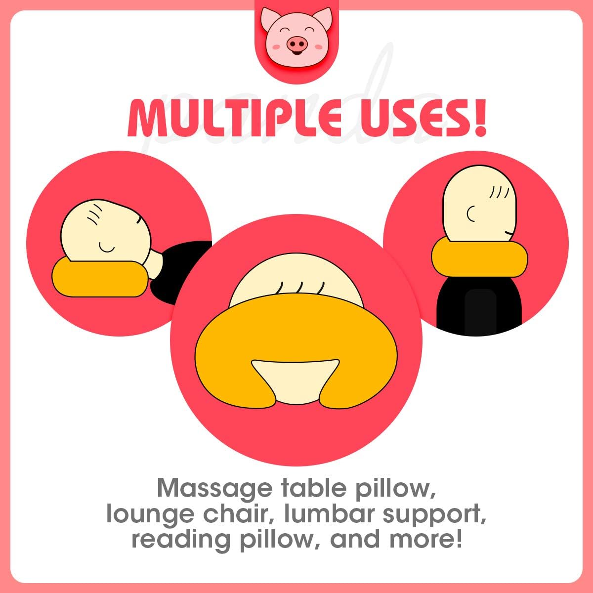 Almohada de viaje para niños para automóvil, avión, almohada suave para el cuello para la cabeza y la barbilla, lindo animal en forma de U, almohada