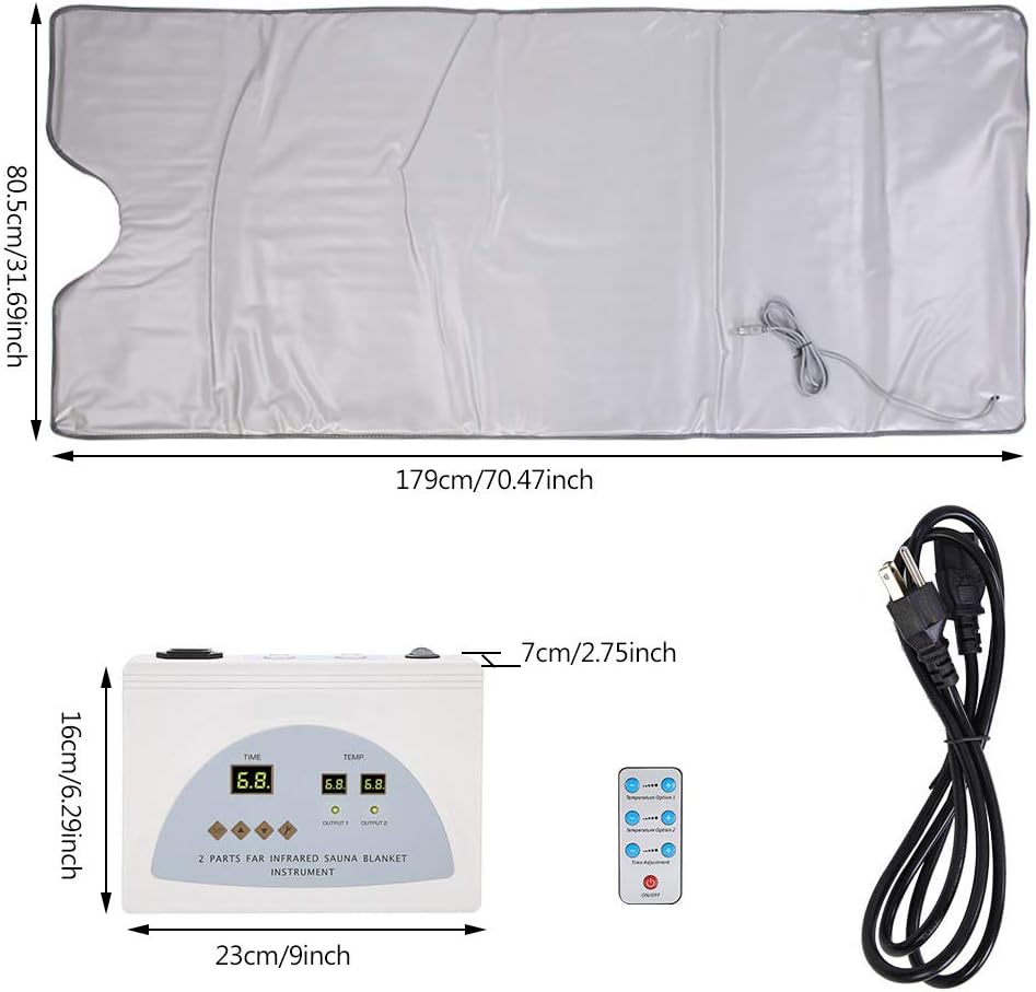 Manta de sauna, portátil de infrarrojos lejanos, manta de calefacción para sauna de desintoxicación, manta de calor para el hogar, uso profesional