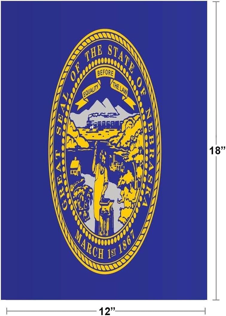 Bandera del estado de Nebraska Omaha Lincoln State Flag Cornhuskers Educación Póster patriótico de bandera americana de banderas para decoración de