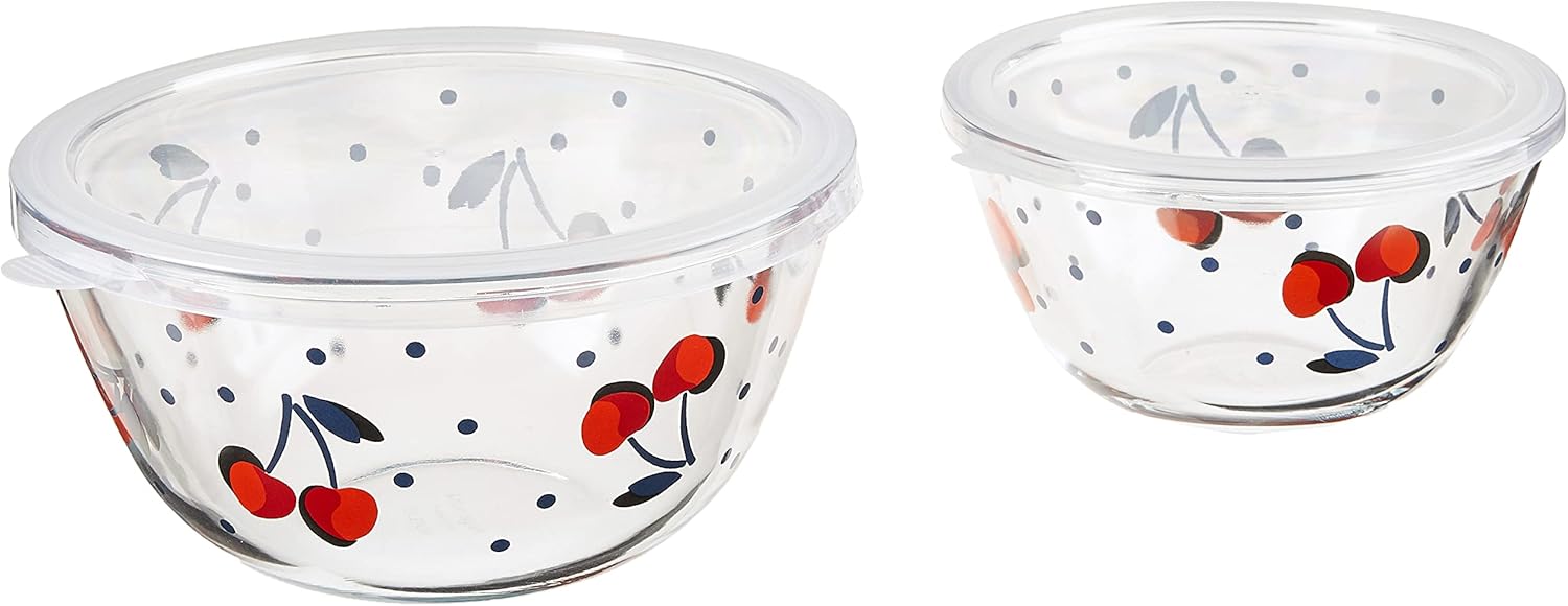 Kate Spade – Juego de recipientes de almacenamiento, diseño vintage de cerezas y lunares