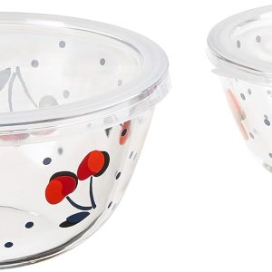 Kate Spade – Juego de recipientes de almacenamiento, diseño vintage de cerezas y lunares Kate Spade – Juego de recipientes de almacenamiento, diseño vintage de cerezas y lunares