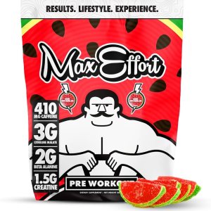 Max Effort Polvo de preentrenamiento, suplemento energético y de concentración para adultos, bebida de rendimiento de entrenamiento, monohidrato de Max Effort Polvo de preentrenamiento, suplemento energético y de concentración para adultos, bebida de rendimiento de entrenamiento, monohidrato de