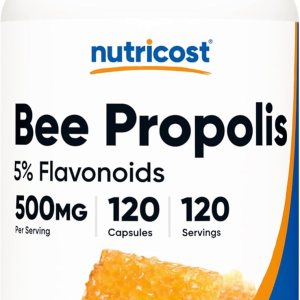 Nutricost Suplemento de propóleo de abeja con 5% de flavonoides (500 mg  120 cápsulas) Nutricost Suplemento de propóleo de abeja con 5% de flavonoides (500 mg  120 cápsulas)