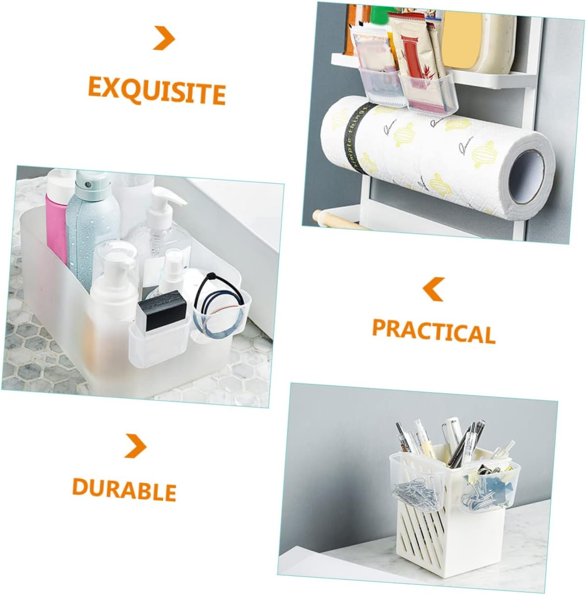 Hemoton Caja de almacenamiento para puerta lateral de refrigerador, 24 unidades, mini refrigerador, mini refrigerador, estante de repuesto para