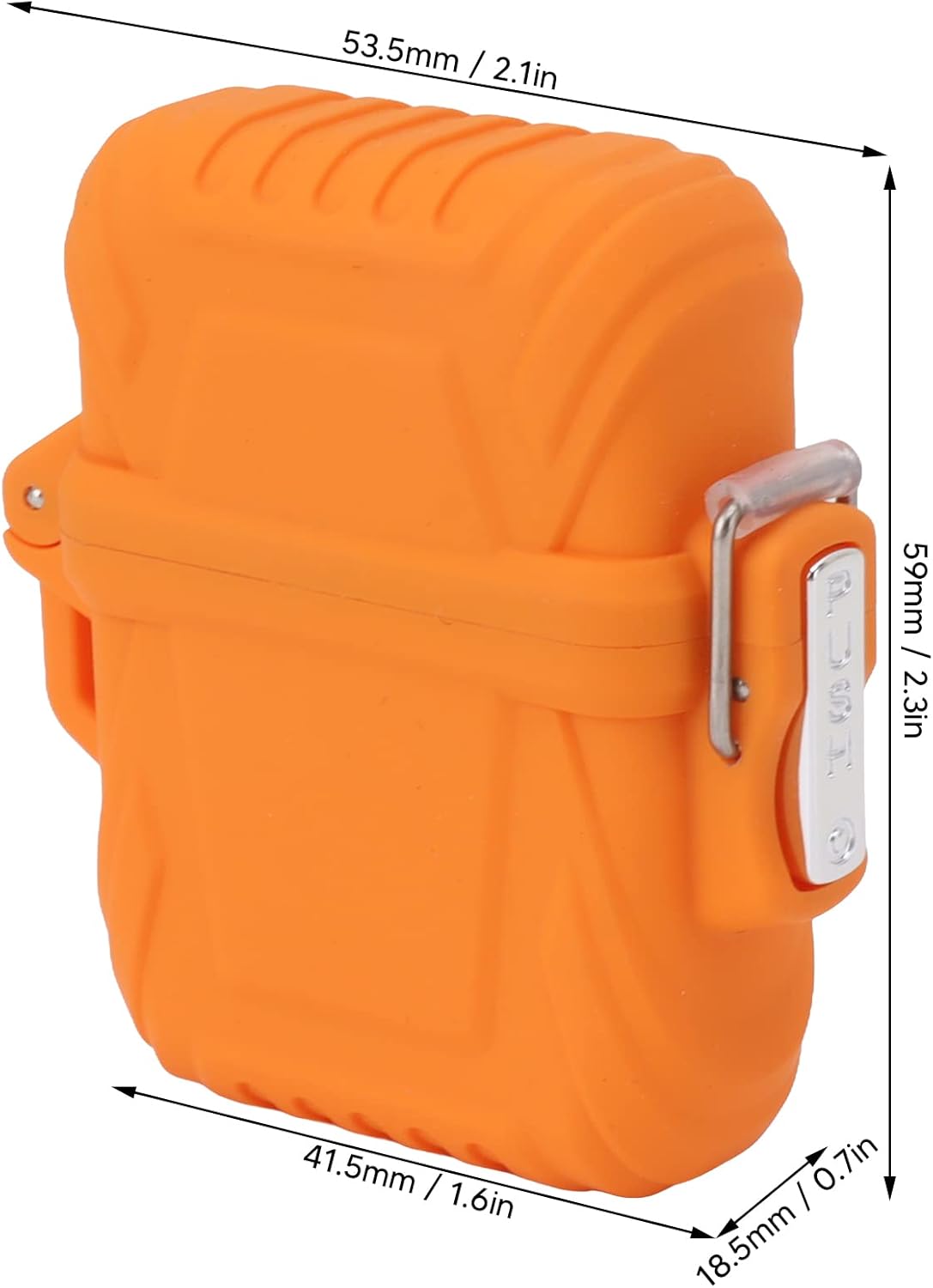 Estuche para encendedor de antorcha portátil, resistente al agua, IP56, para senderismo al aire libre (naranja)