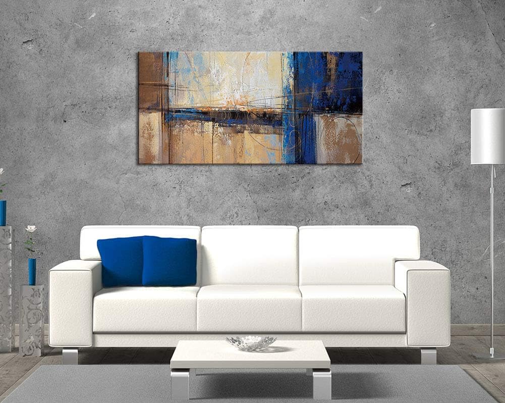 Pogusmavi Lienzo abstracto de pared para sala de estar, decoración grande, decoración moderna de pared, obra de arte para el hogar, dormitorio,