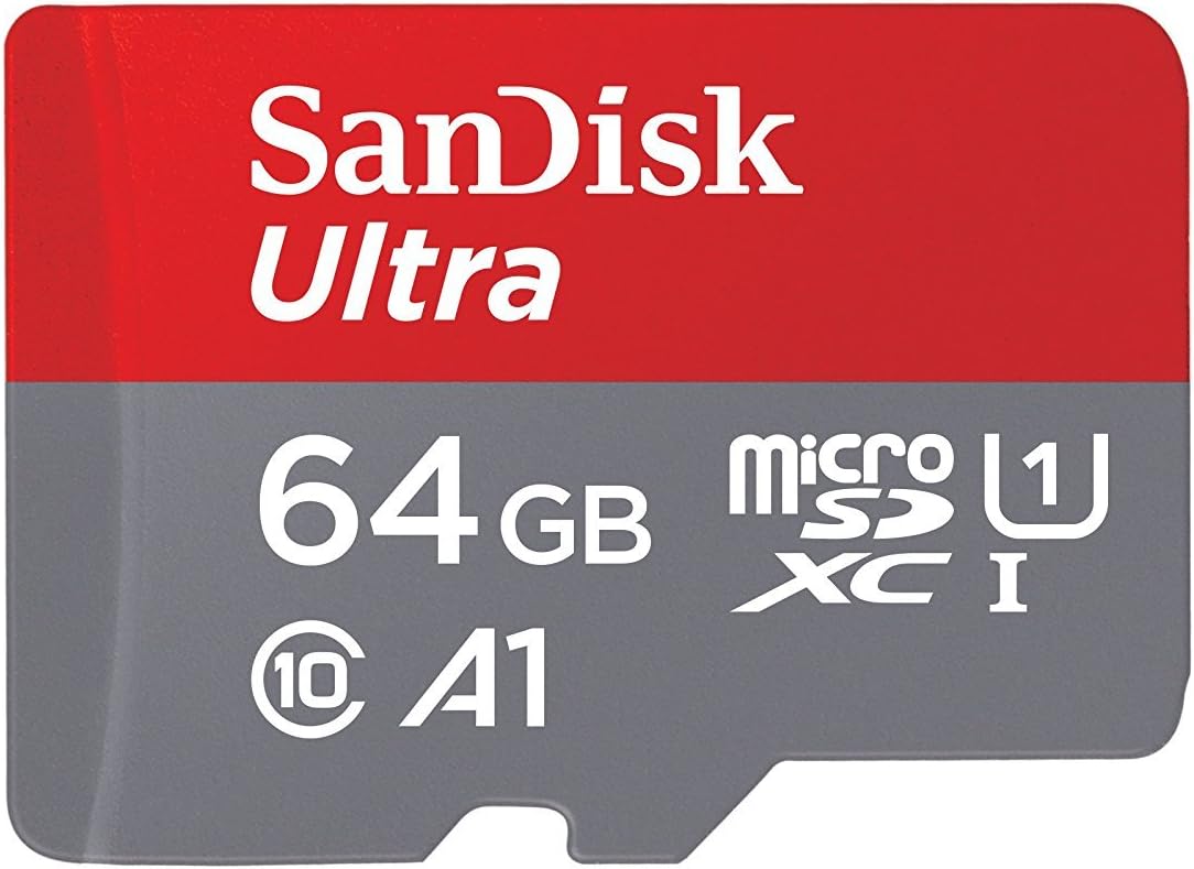 La tarjeta de memoria micro Sandisk de 64 GB funciona con Campark ACT74, ACT76, ACT76+, cámara de acción 4K Cámara de video SDXC MicroSD TF Flash