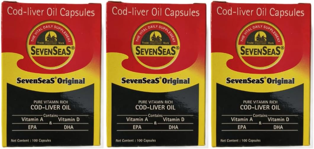 Seven Seas Aceite de hígado de bacalao, 300 cápsulas