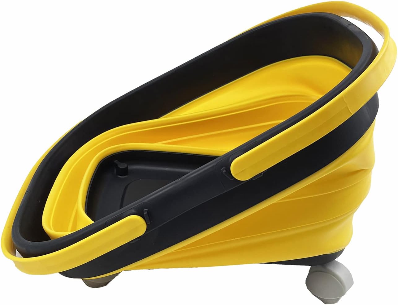 SAMMART Cesta plegable de 17 L con asa, cesta de picnic portátil al aire librecráter con ruedas giratorias de 360, bolsa de compras plegable, ahorro