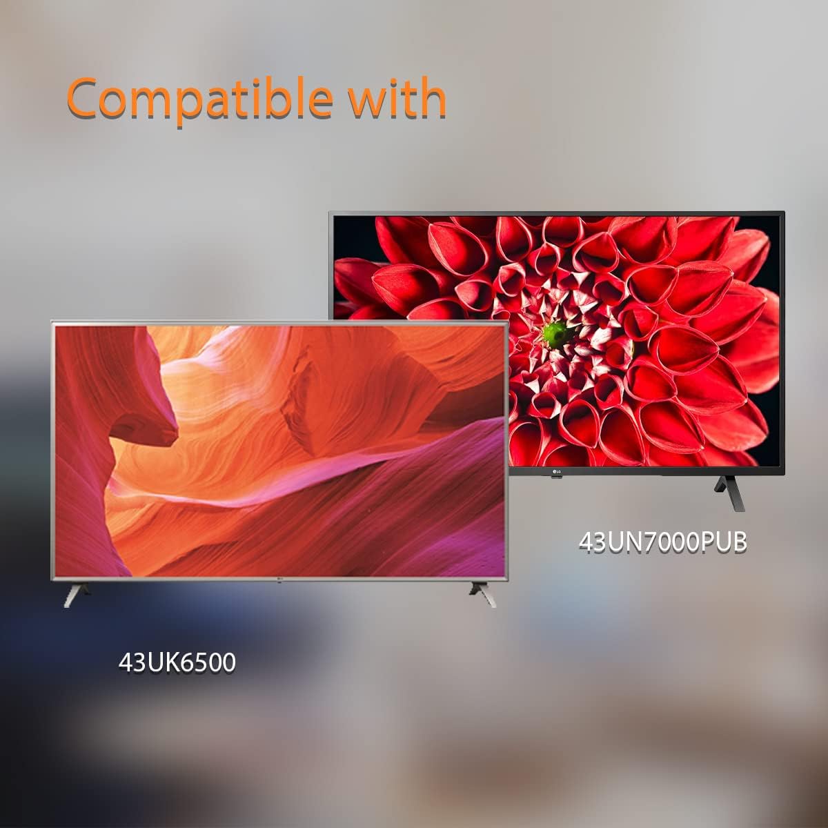 Ceybo Piernas de repuesto para base de TV compatibles con televisores LED inteligentes LG 4K HDR 43UM6950DUB, 43UN7000PUB, 43UP8000PUA, 43NANO75UPA,