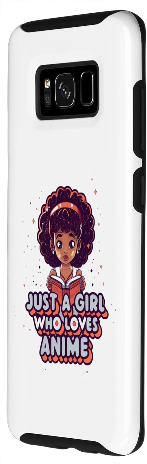 Galaxy S8 Just a girl who loves Anime Black Girl Afro Girl Case