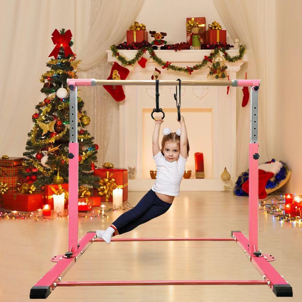 Barra de gimnasia expansible, barra horizontal para niños y niñas, equipo de gimnasia que no se tambalea para entrenamiento en casa, altura
