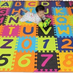 Tapete de espuma para rompecabezas de 26 azulejos o 36 azulejos con números del alfabeto, tapetes de espuma entrelazados coloridos, adecuados para Tapete de espuma para rompecabezas de 26 azulejos o 36 azulejos con números del alfabeto, tapetes de espuma entrelazados coloridos, adecuados para