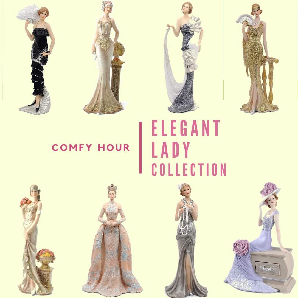 Comfy Hour Irish Princess Collection – Vestido verde Queen de 7 pulgadas con figura de resina de cuervo para el día de San Patricio y colección