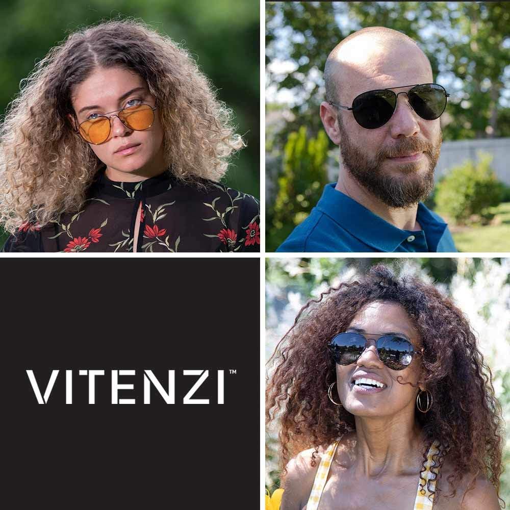 VITENZI Gafas de sol bifocales para hombres y mujeres Aviador Lectura Gafas de sol tintadas con lectores – Milan