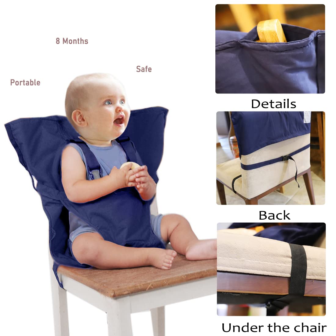 Arnés para silla de bebé portátil con correa ajustable, seguridad para silla de bebé, cinturón de seguridad para silla de bebé, cinturón de hombro