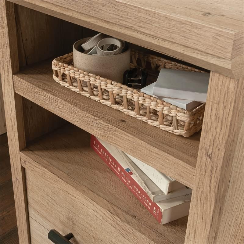 Sauder Aspen Post – Escritorio de madera con acabado de roble
