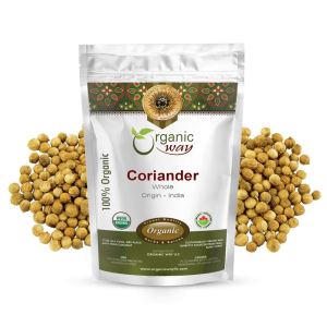 Organic Way Cilantro entero prémium (Coriandrum sativum)  Añade sabor y aroma  Certificado orgánico y Kosher  Vegano, sin OMG y sin gluten Organic Way Cilantro entero prémium (Coriandrum sativum)  Añade sabor y aroma  Certificado orgánico y Kosher  Vegano, sin OMG y sin gluten