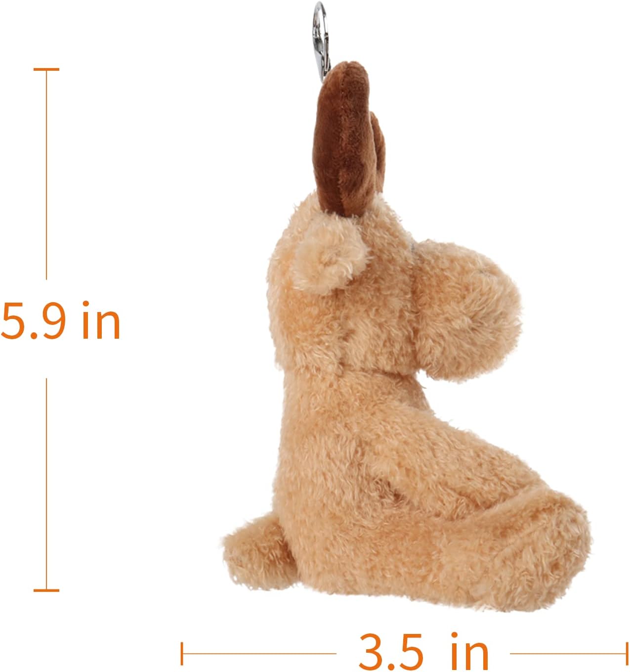 Apricot Lamb Cute Toys – Llavero suave de peluche de reno marrón para bolsa de niños, bolso, mochila y bolso (6 pulgadas), Albaricoque, marrón