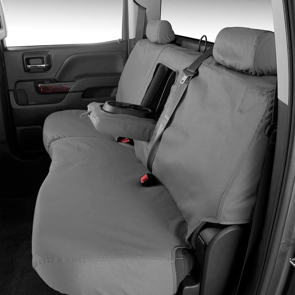 Covercraft Fundas de asiento personalizadas de Polycotton SeatSaver  SS3480PCGY  Asiento de banco de primera fila 402040  para Ford F-150 2019-2020,