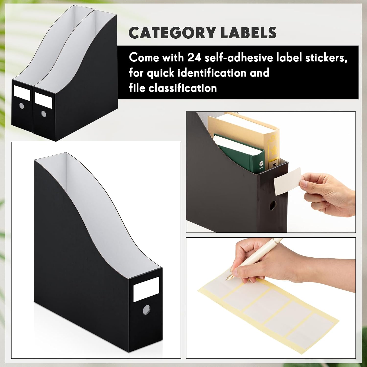 Thenshop 12 piezas de cartón para revistas, organizador de almacenamiento de papel de 12 x 12 pulgadas, caja de archivos de documentos para
