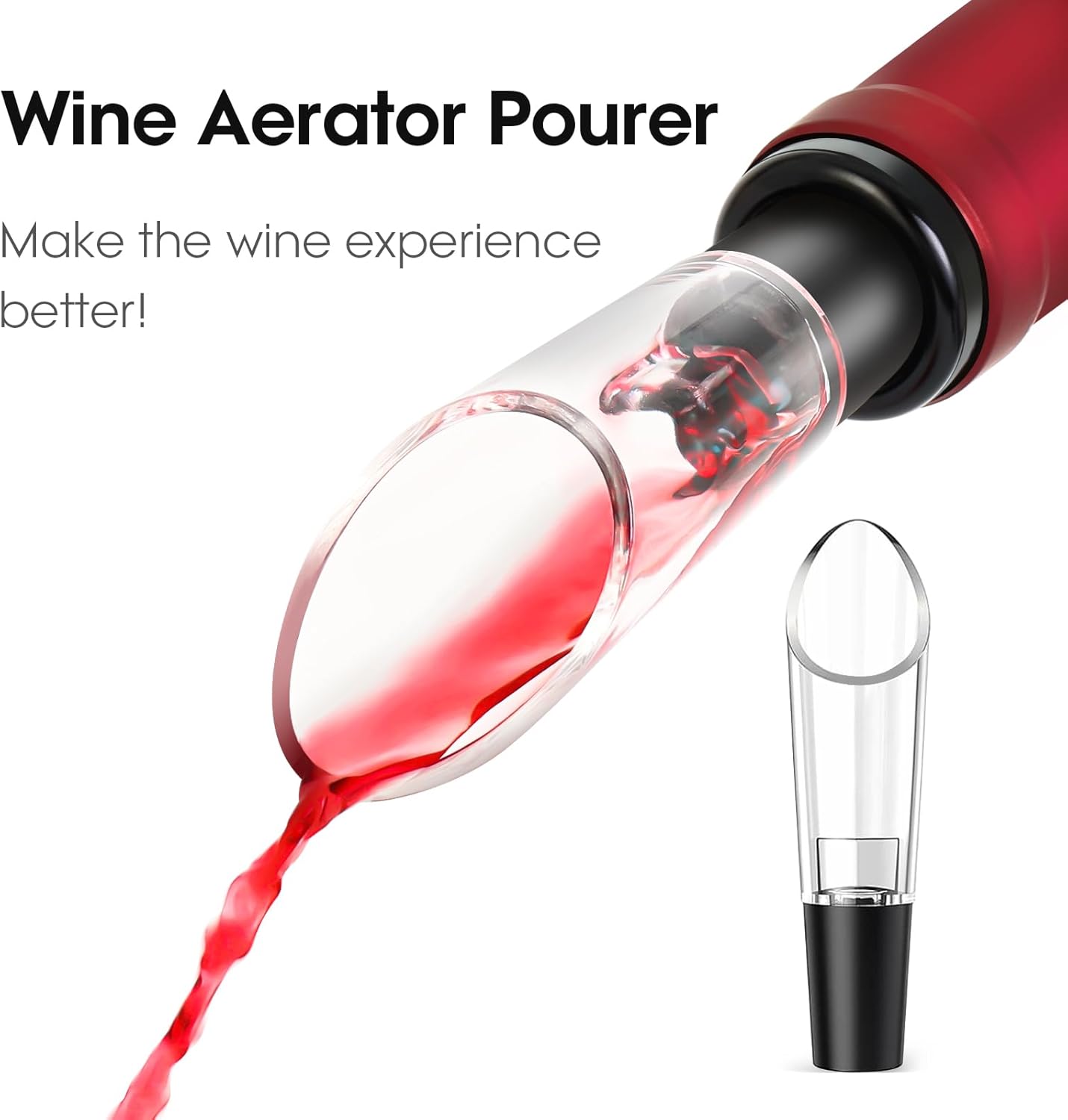 Abridor de vino, regalo de aleación de zinc sacacorchos de ala premium abrebotellas de vino con abrebotellas multifuncional