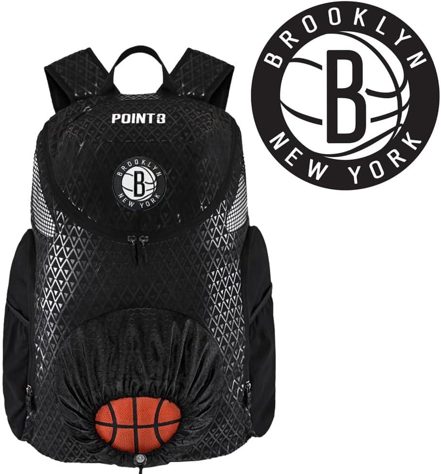 POINT3 NBA – Mochilas de baloncesto Road Trip 2.0, bolsa oficial de la NBA con cordón para baloncesto, fútbol y más