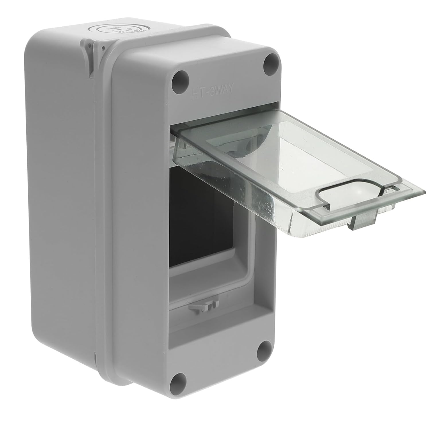 Caja de protección de distribución de 3 vías, caja de conexiones de distribución de energía con riel DIN Caja de conexiones Abs Caja eléctrica de
