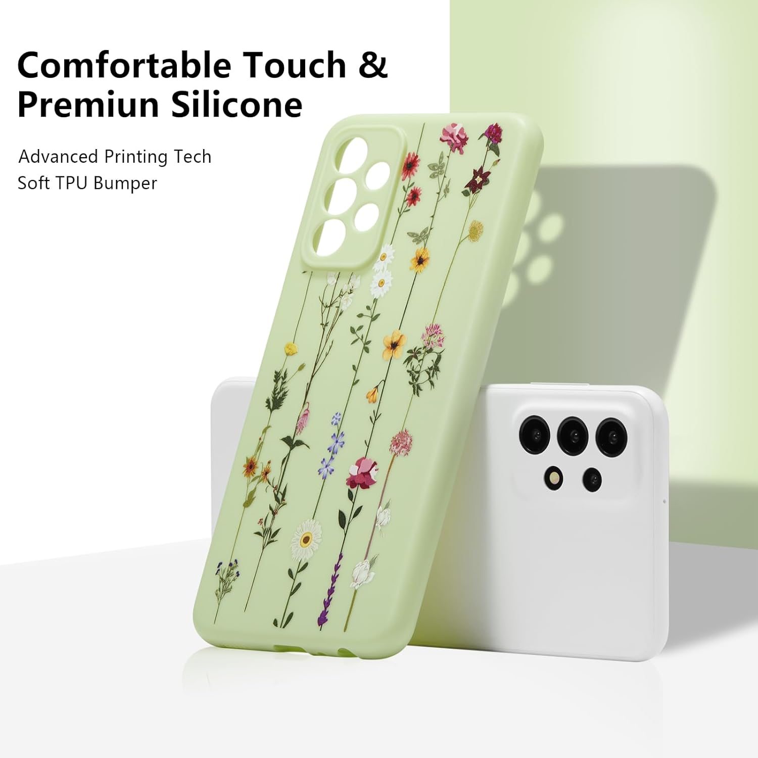 ZTOFERA Funda protectora de silicona flexible para Samsung Galaxy A23 4G5G, bonita funda protectora de silicona flexible para Samsung Galaxy A23