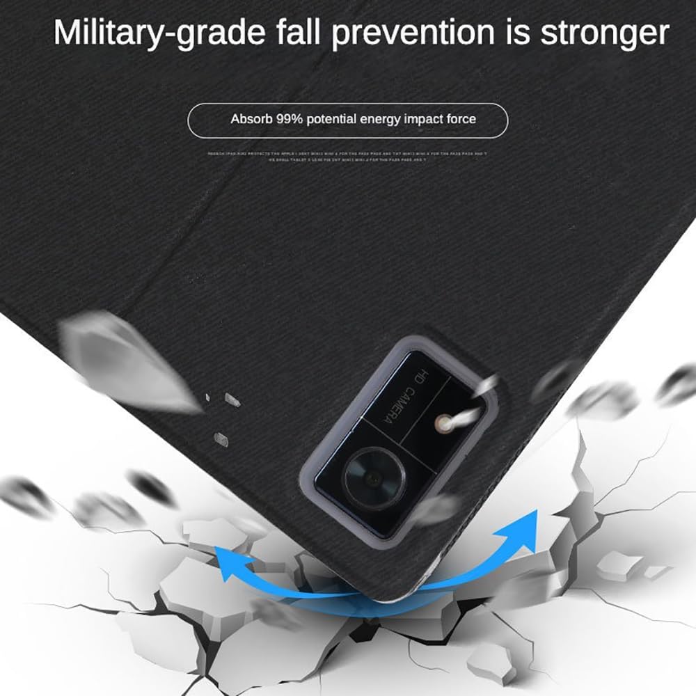 Walieoka – Funda para tablet compatible con CHUWI Hi10 XPro de 10.1 pulgadas, piel sintética con función de encendido y apagado automático gris