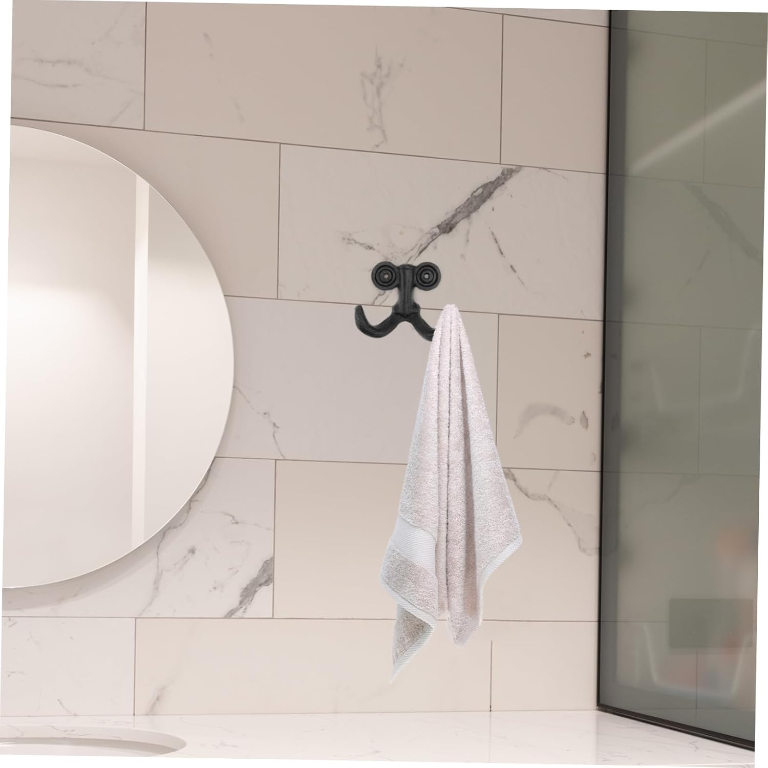 Cabilock Gancho de hierro fundido para barba, colgador de ropa para colgar llaves, gancho para toallas, ganchos rústicos para colgar en la pared,