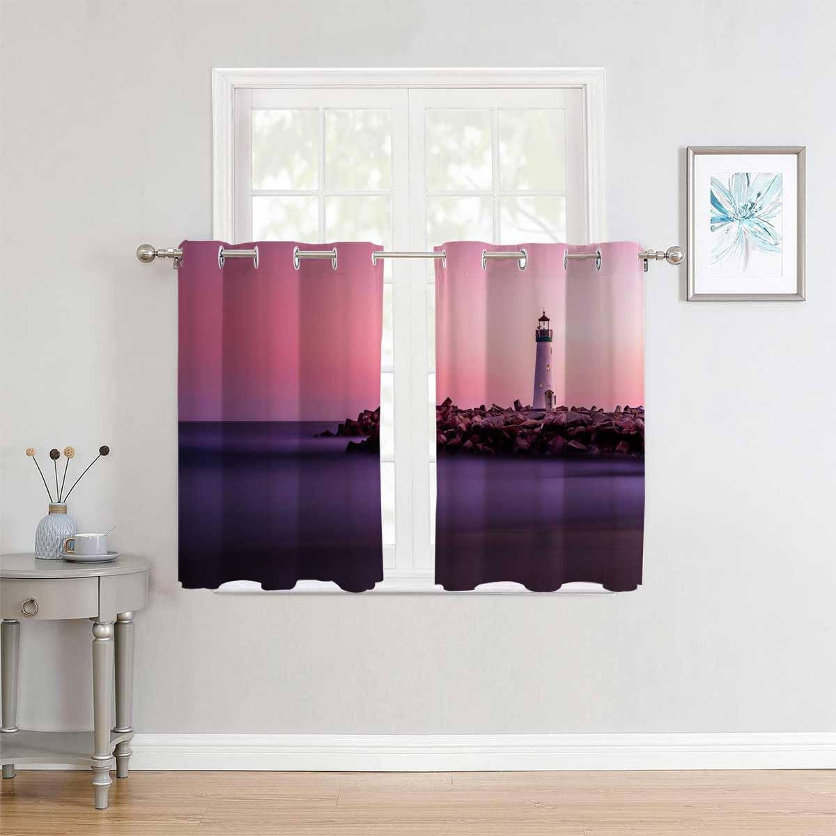 Window Curtains Bedroom Colorful_Scenery Sky Doorway Cover Cortinas para Ventanas De Cuarto 63Inch Width by 80Inch Length,2 Panels