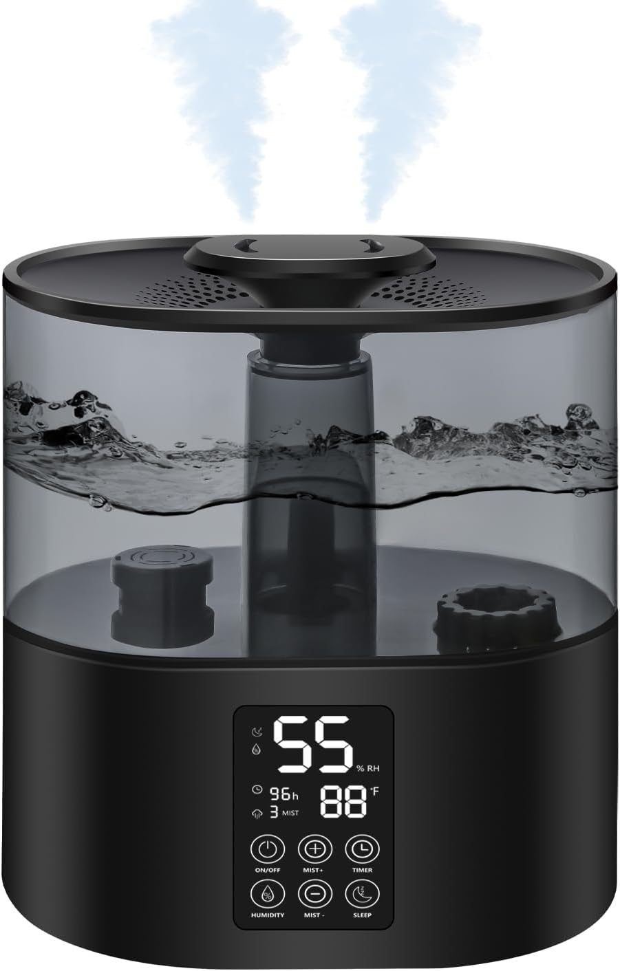 Humidificadores de 3.2L para dormitorio y plantas, humidificadores ultrasónicos de niebla fría para el hogar, humidificadores de escritorio de