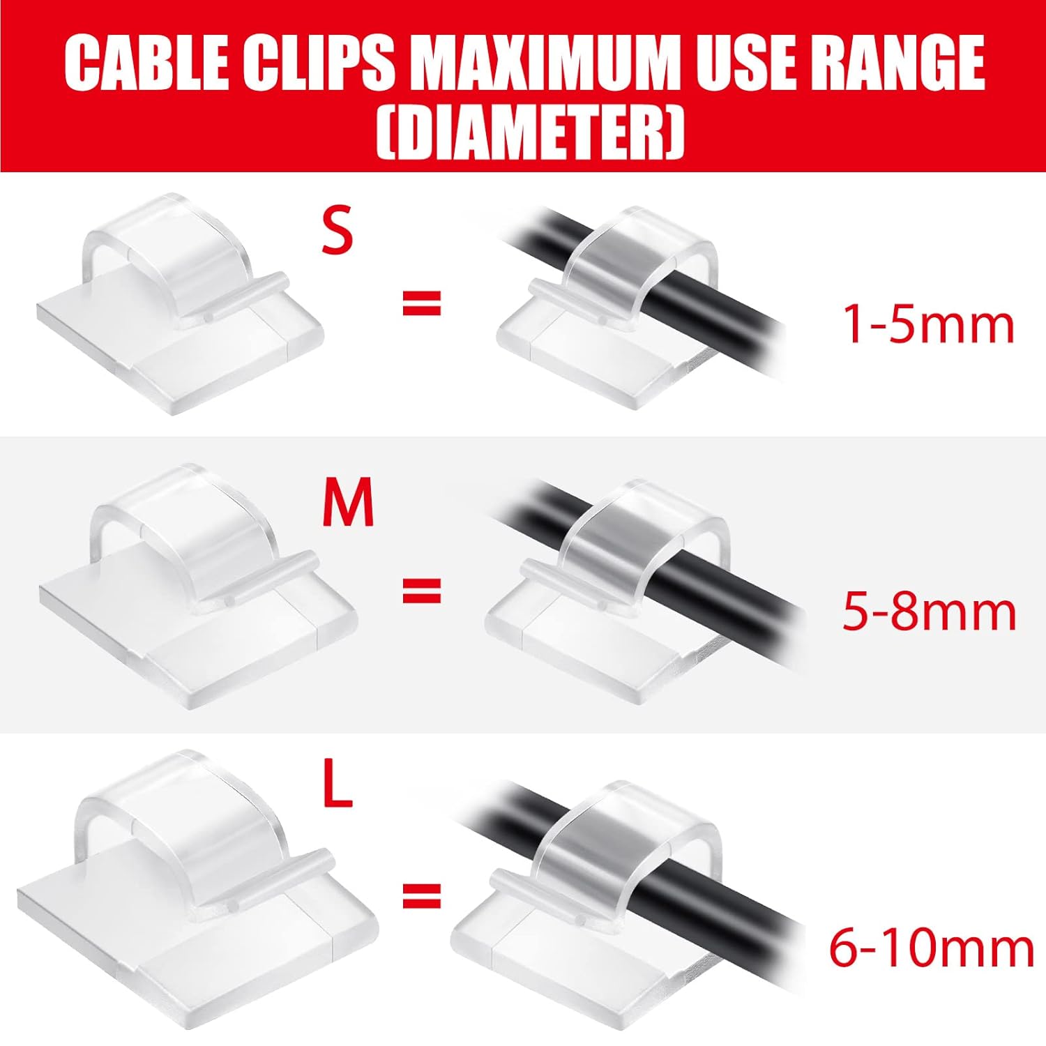 Blulu 100 clips de luz para exteriores para cadena de luces, ganchos de alambre transparentes autoadhesivos para luces colgantes, San Valentín,
