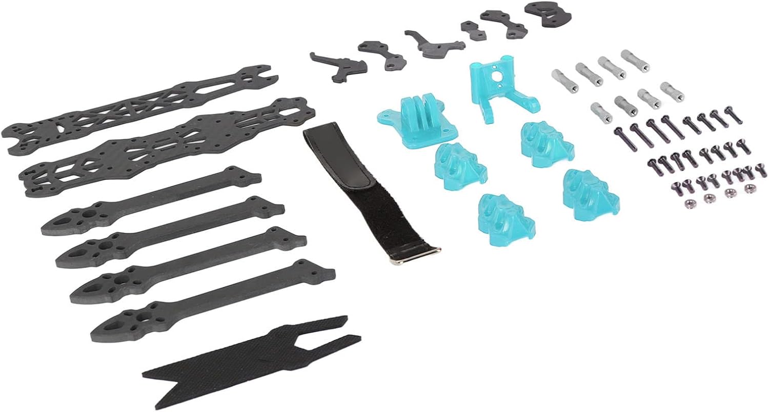 Marco FPV Racing Drone Frame, marco de fibra de carbono RC Quadcopter ligero 8.858 in distancia entre ejes absorción de impactos para RC Drone