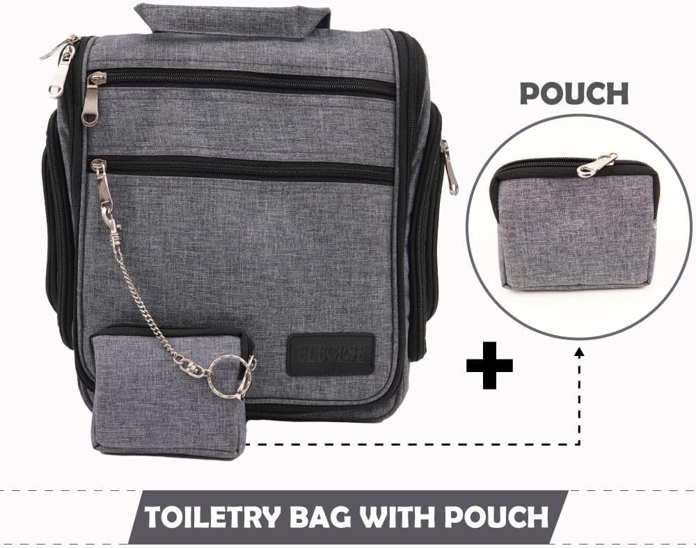 fjackets Neceser para hombres y mujeres con bolsa de maquillaje de viaje – Esenciales de viaje para mujeres – Bolsa de maquillaje, bolsa de