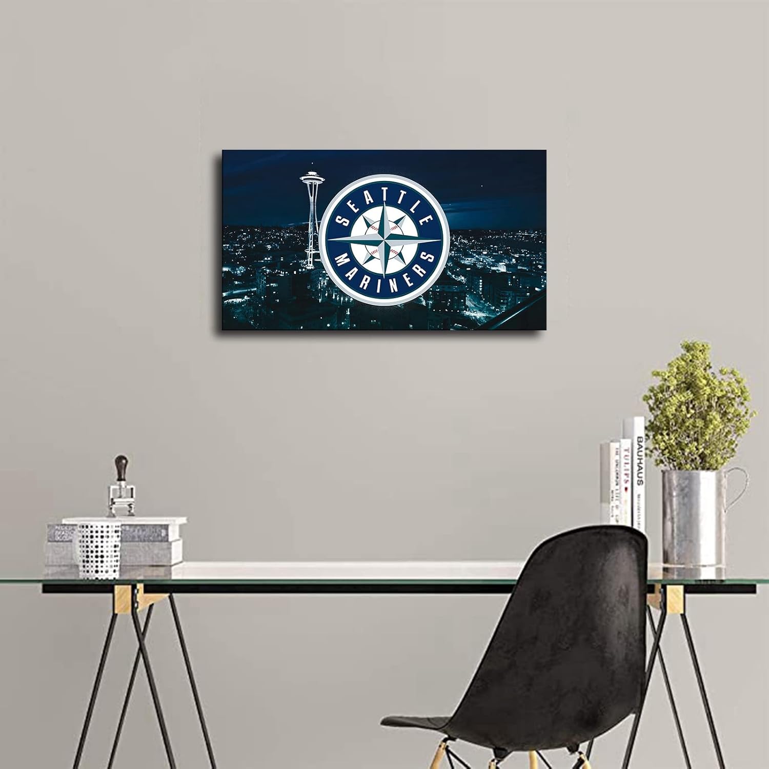 Póster de béisbol de los Seattle Mariners de béisbol, lienzo deportivo, diseño de arte de pared, decoración del hogar (sin marco, 16 x 24 pulgadas)