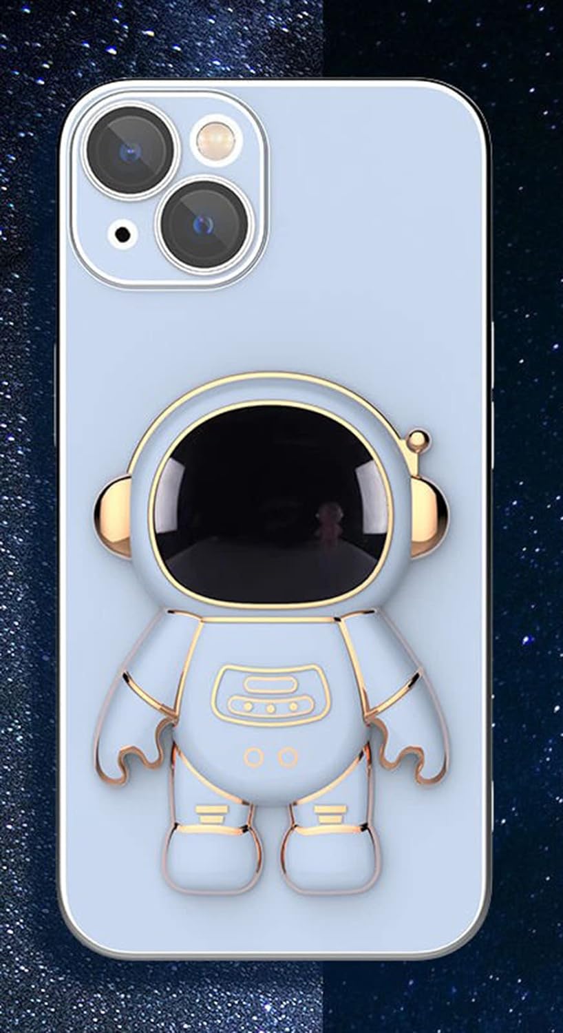 Astronaut – Funda compatible con iPhone 11, 12, 13 Pro Max 6D, con soporte, funda de astronauta azul para iPhone 13 Pro Max