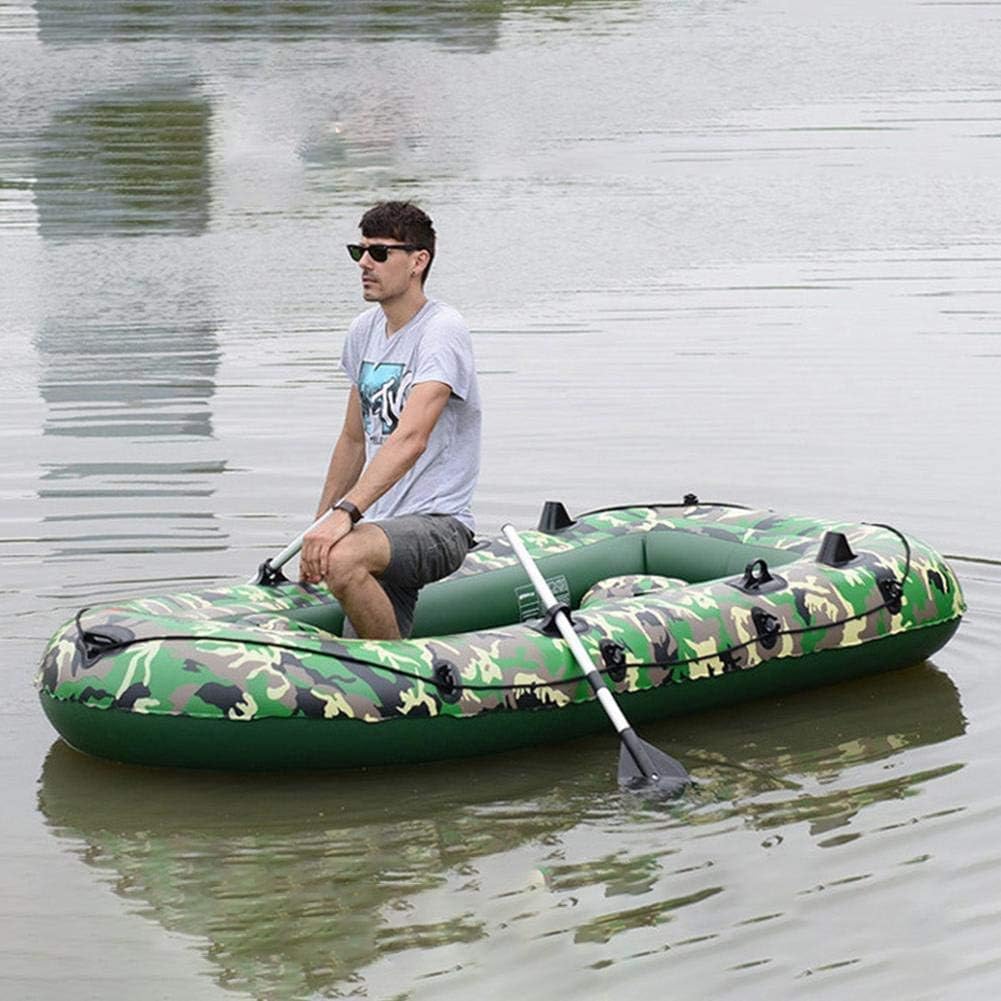 Canoa inflable para kayak, juego de barco inflable con bomba de aire de palas, kayak de PVC, canoa para deriva, 2 personas