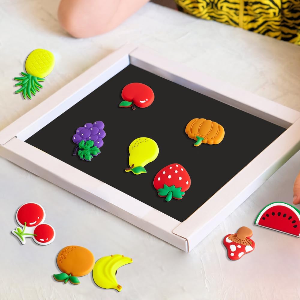 Pegatinas de imán de PVC impermeable para refrigerador, diseño de frutas cortadas, fijación fuerte para fotos, notas y decoraciones