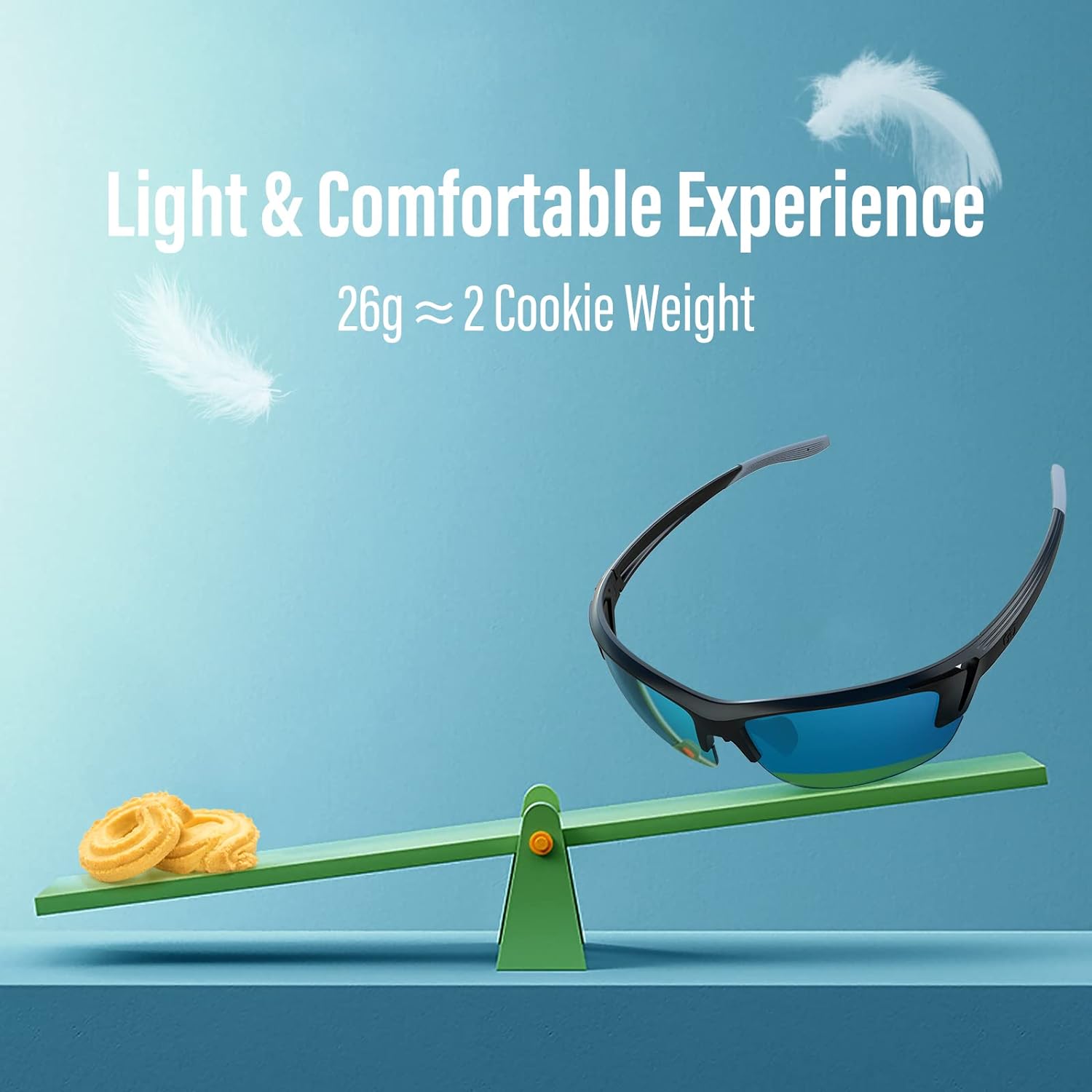 Bloomoak Gafas de sol deportivas para golf, protección UV400 envolventemarco ventilado que evita el empañamientoclaridad visual superior para