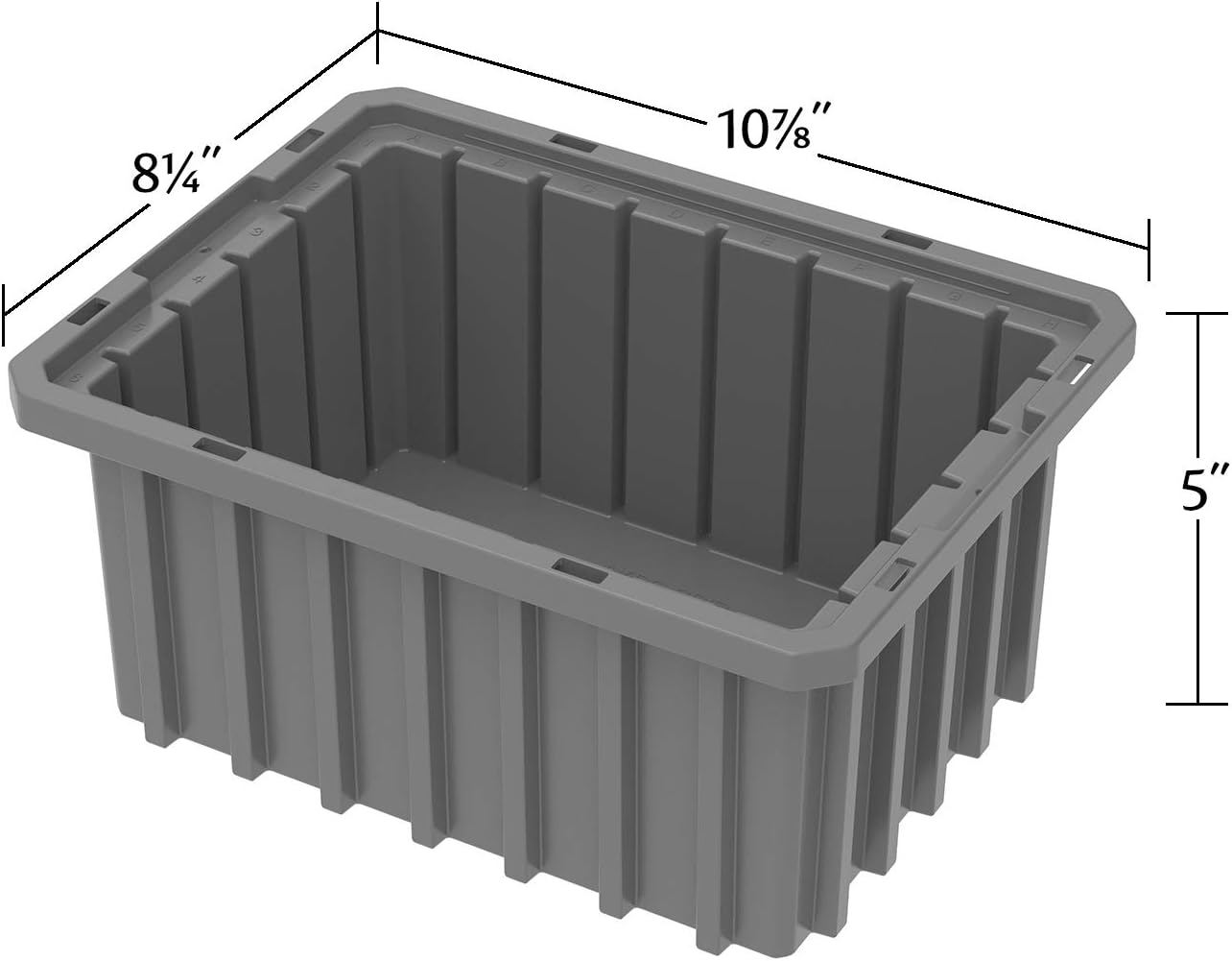 Akro-Mils 33105 Akro-Grid – Caja modular de plástico ranurada dividible apilable, (10-78 pulgadas de largo x 8-14 pulgadas de ancho x 5 pulgadas de