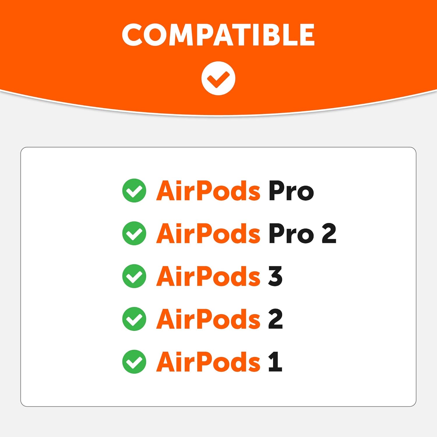 WC HookZ – Ganchos para AirPods Pro 1, 2 y AirPods 1, 2 y 3, dos pares de tamaños incluidos en el paquete, gancho único izquierdo y derecho,