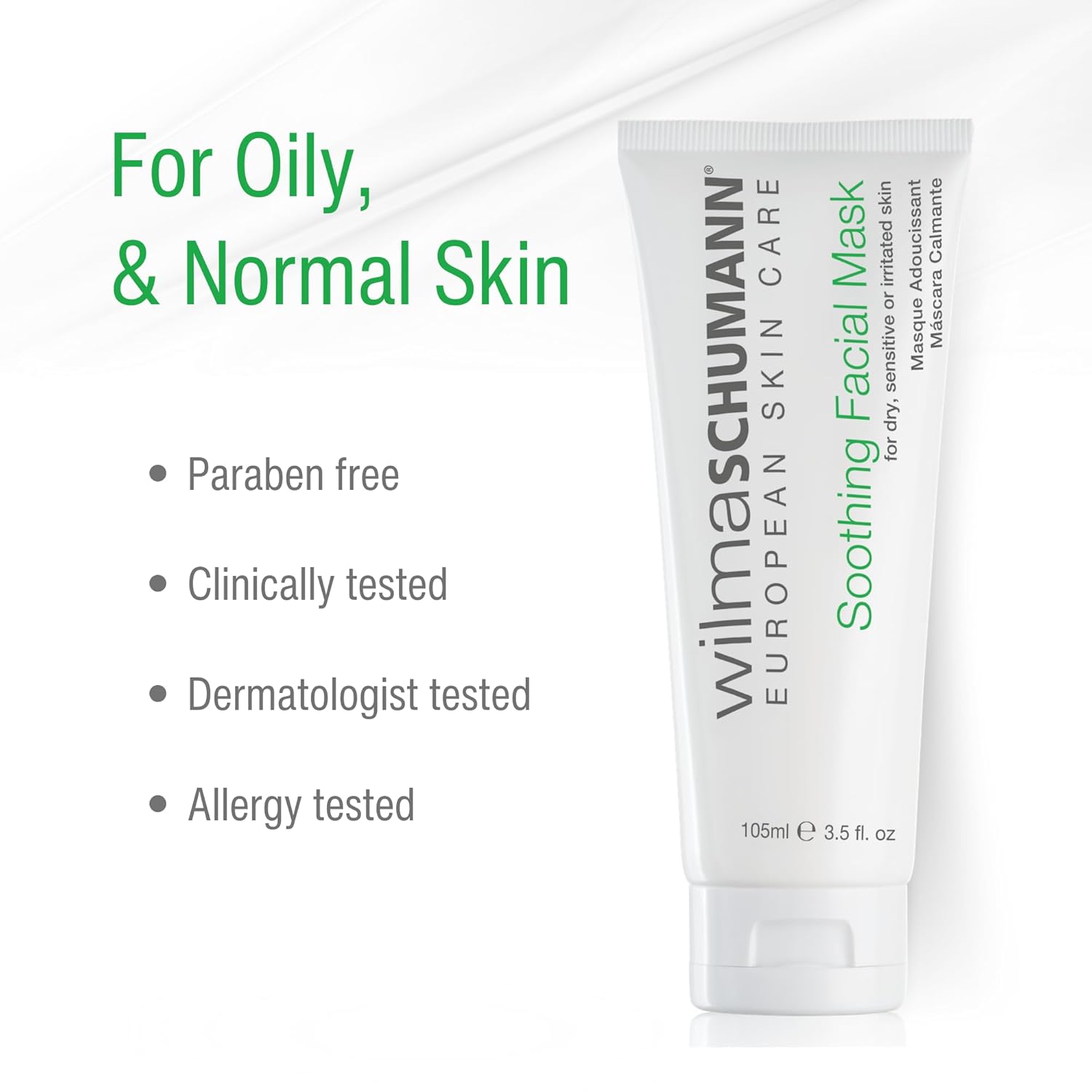 Mascarilla facial calmante – Crema hidratante hidrata la piel seca y sensible – Mascarilla facial, 3.5 onzas3.6 fl oz – Cuidado de la piel de lujo